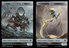 Phyrexian Myr (0044) // Servo (0045) Double-Sided Token